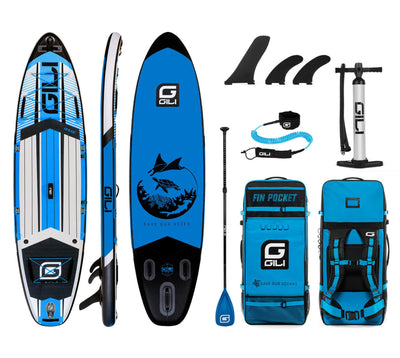GILI Sports 10'6 AIR Inflatable Paddle Board Package in Dark Blue