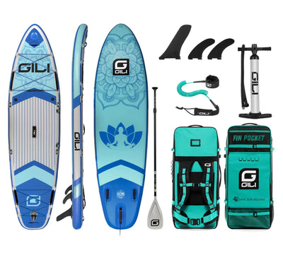 GILI Sports 10'6 Komodo Inflatable Paddle Board Package in Yoga