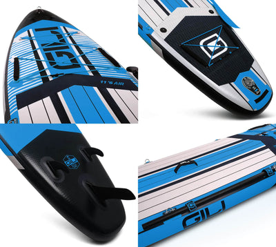 GILI Sports 11'6 AIR Blue Inflatable Paddle Board Detail Shots