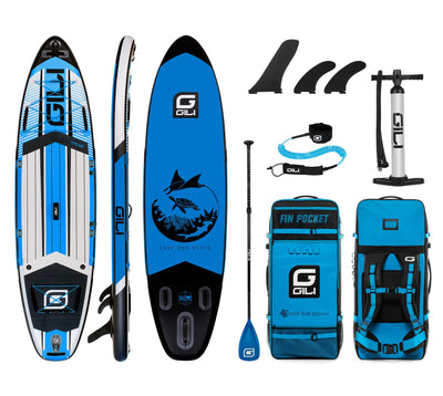 GILI Sports 11'6 AIR Inflatable Paddle Board Package in Dark Blue