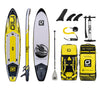 12' Adventure Inflatable Paddle Board Package in Yellow