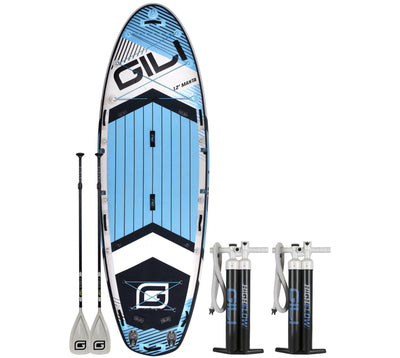 GILI Sports 12' Manta Inflatable Paddle Board in Blue