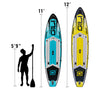 GILI Sports Adventure Paddle Board size reference
