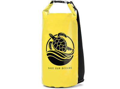 GILI Waterproof Dry Bag in Yellow "Save Our Oceans"