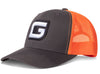 GILI Premium Snapback Trucker Hat: Charcoal/Orange