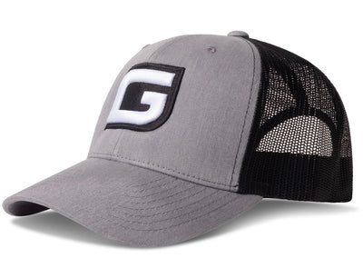 GILI Premium Snapback Trucker Hat: Heather Gray/Black