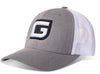 GILI Premium Snapback Trucker Hat: Heather Gray/White